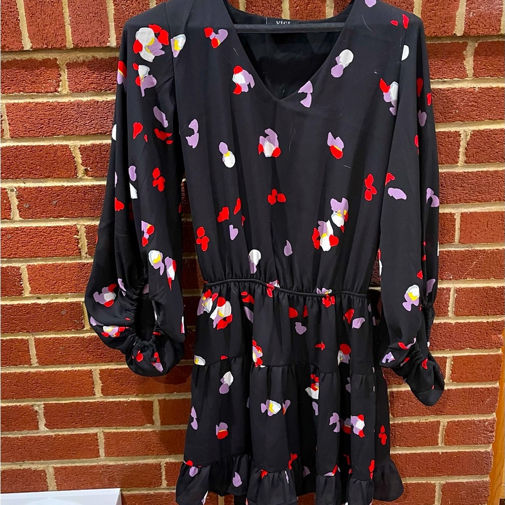Vici Balloon Sleeve Mini Dress